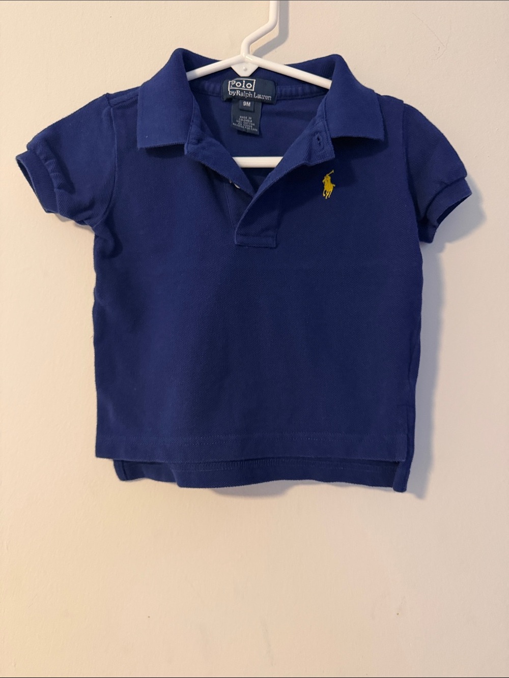 Ralph Lauren Kids Polo Shirt in Blue with Yellow Pony